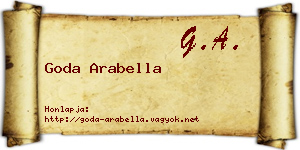 Goda Arabella névjegykártya